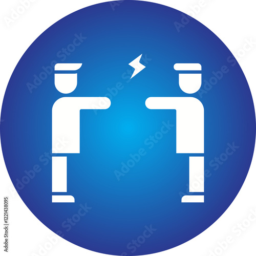 Altercation icon single vector illustration