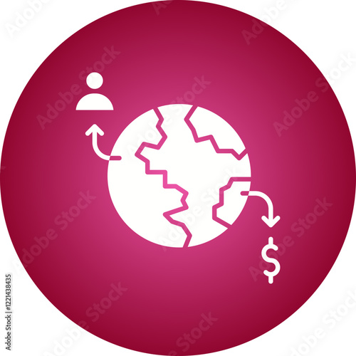 Out Source icon single vector illustration