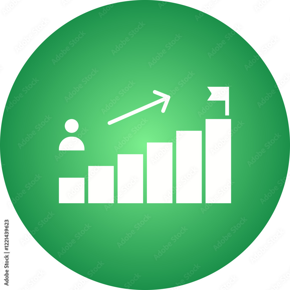 Career Growth icon single vector illustration Career Growth icon single vector illustration