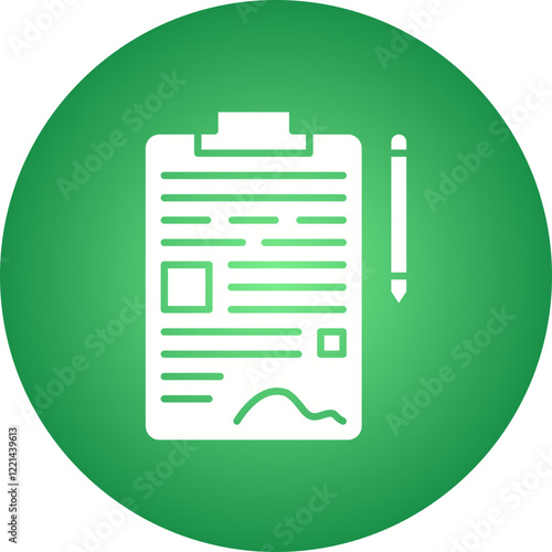 Contract icon single vector illustration