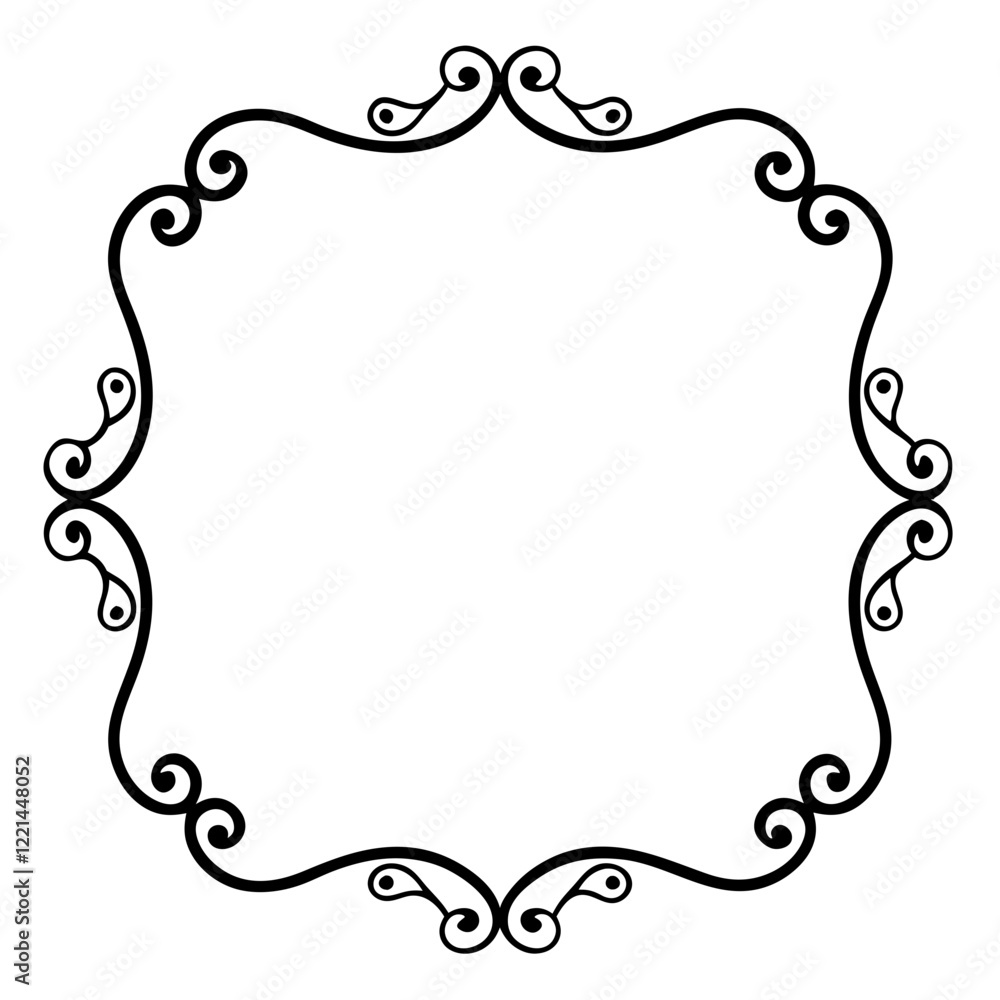 Frame with ornament Illustration, flower, design, outline, template, pattern, Vintage Retro Ornamental Decorative Border Frame, Ornate border, Classy border. Transparent Frame 