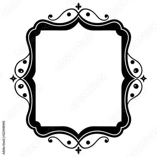 Frame with ornament Illustration, flower, design, outline, template, pattern, Vintage Retro Ornamental Decorative Border Frame, Ornate border, Classy border. Transparent Frame 