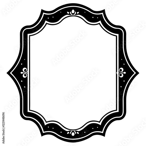 Frame with ornament Illustration, flower, design, outline, template, pattern, Vintage Retro Ornamental Decorative Border Frame, Ornate border, Classy border. Transparent Frame 