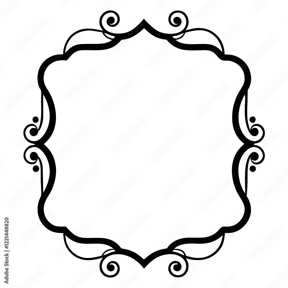 Frame with ornament Illustration, flower, design, outline, template, pattern, Vintage Retro Ornamental Decorative Border Frame, Ornate border, Classy border. Transparent Frame 