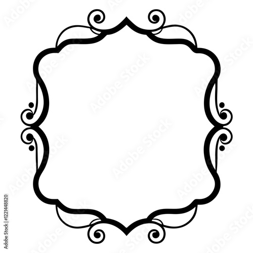 Frame with ornament Illustration, flower, design, outline, template, pattern, Vintage Retro Ornamental Decorative Border Frame, Ornate border, Classy border. Transparent Frame 