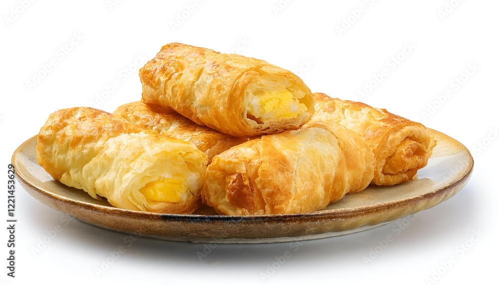 Golden and crispy egg rolls neatly arranged, isolated on a white transparent background. Perfect for food, snack, and appetizer-related themes. Golden and crispy egg rolls neatly arranged, isolated on a white transparent background. Perfect for food, snack, and appetizer-related themes.