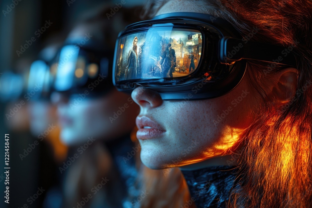 A person wearing goggles looks directly at the camera A person wearing goggles looks directly at the camera