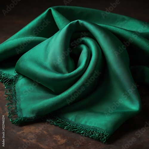 green silk scarf