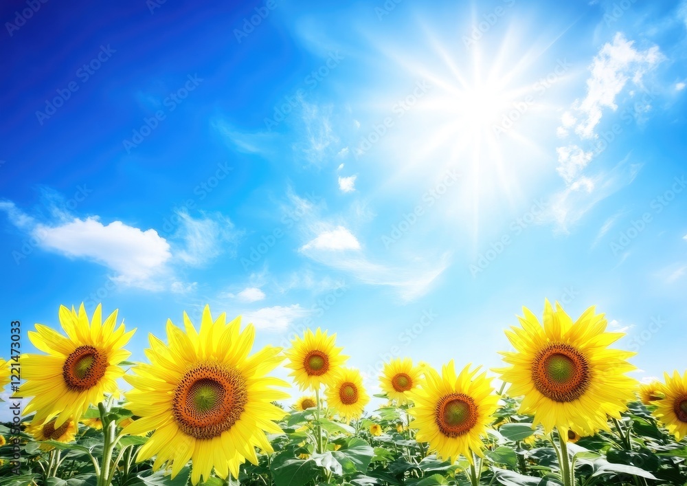 Obraz premium Sunny Sunflower Field