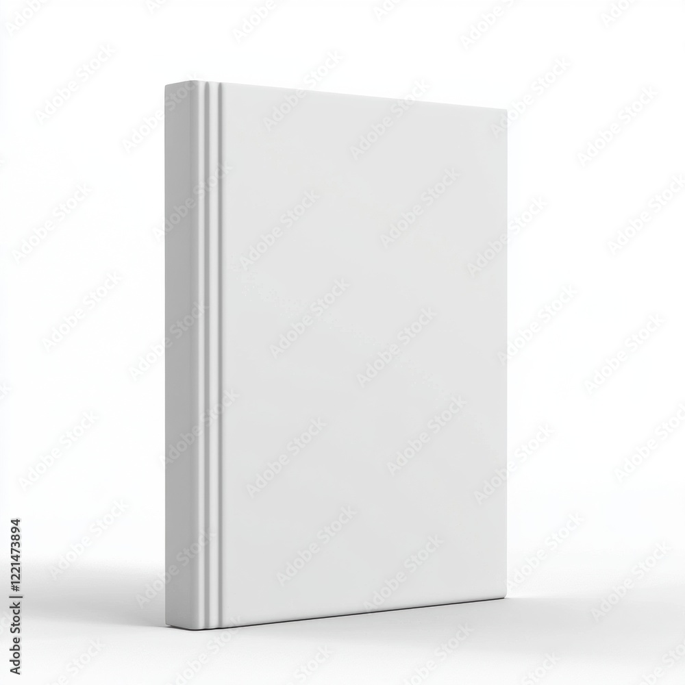 3D icon cartoon book cover mockup with a blank white surface, isolated on a white background - 3D icon cartoon book cover mockup with a blank white surface, isolated on a white background -