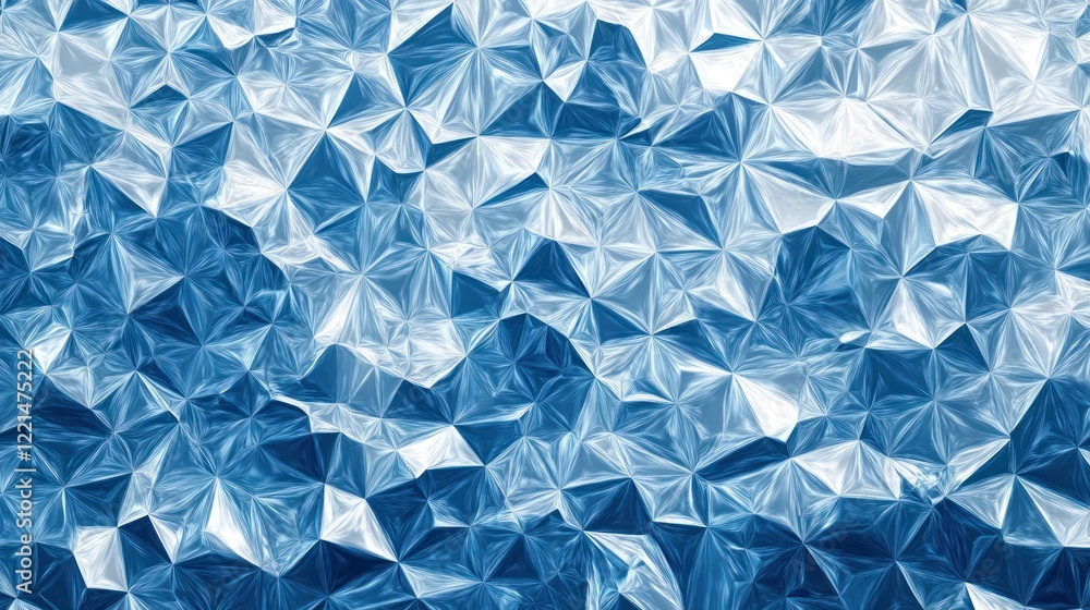 Abstract geometric blue white crystal surface with faceted design for textured backdrop Abstract geometric blue white crystal surface with faceted design for textured backdrop