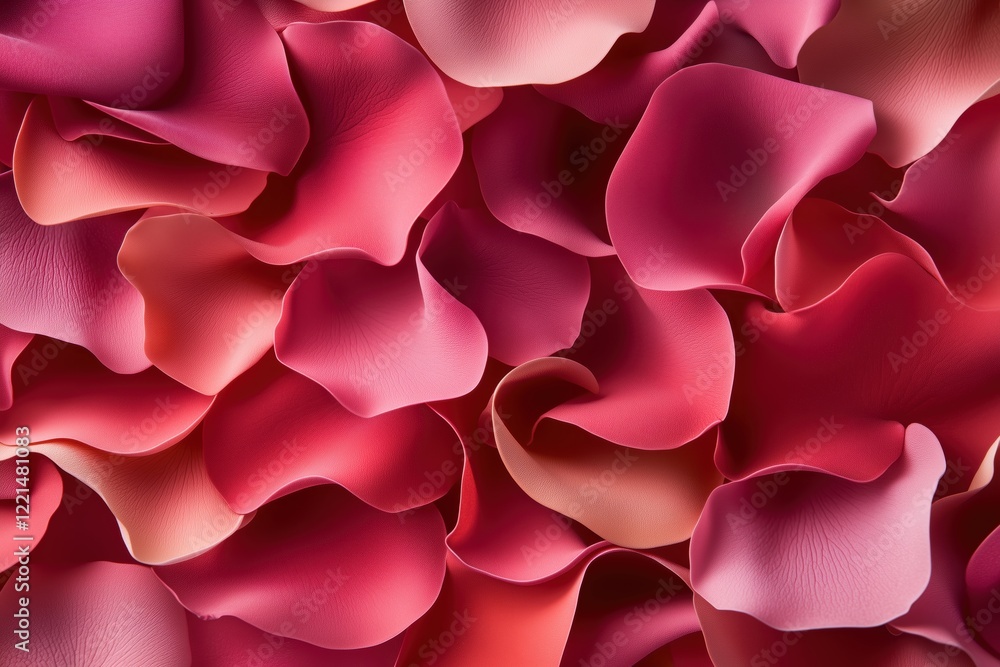 Artistic close-up of rose petals in red and pink with elegant texture Artistic close-up of rose petals in red and pink with elegant texture