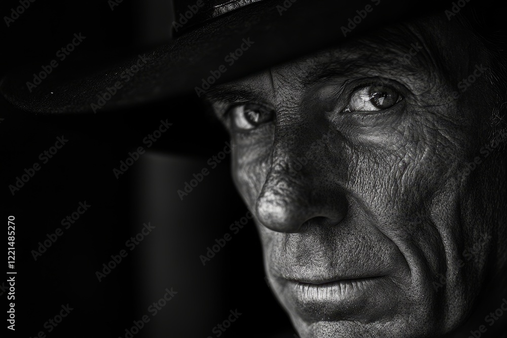 A black and white portrait captures the intense expression of a man with a weathered face, emphasizing wisdom, experience, and the passage of time. A black and white portrait captures the intense expression of a man with a weathered face, emphasizing wisdom, experience, and the passage of time.