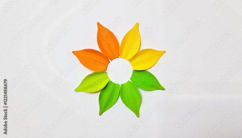Fototapeta premium Vibrant flower mandala design on white background, artistic expression