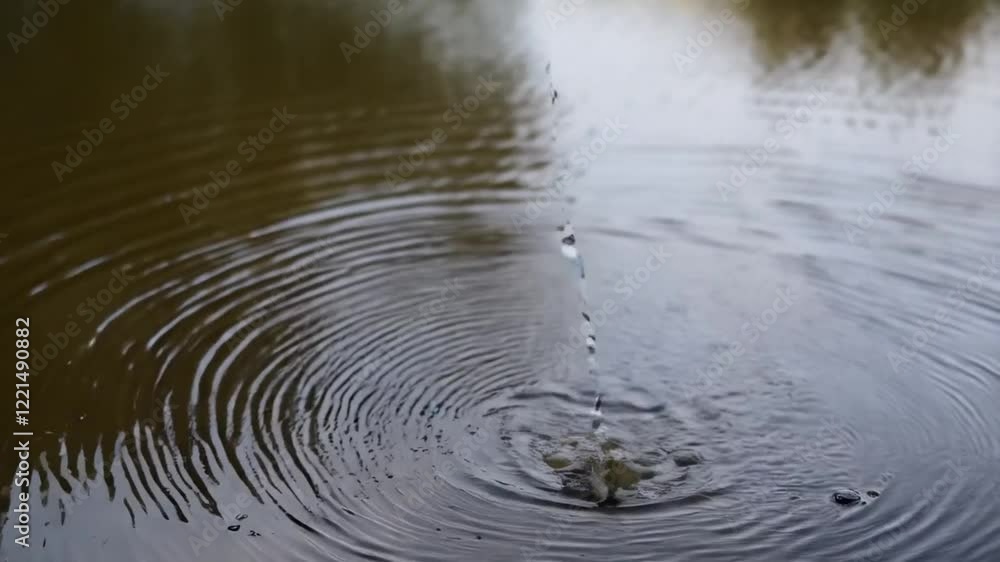 Water Dripping into a Lake