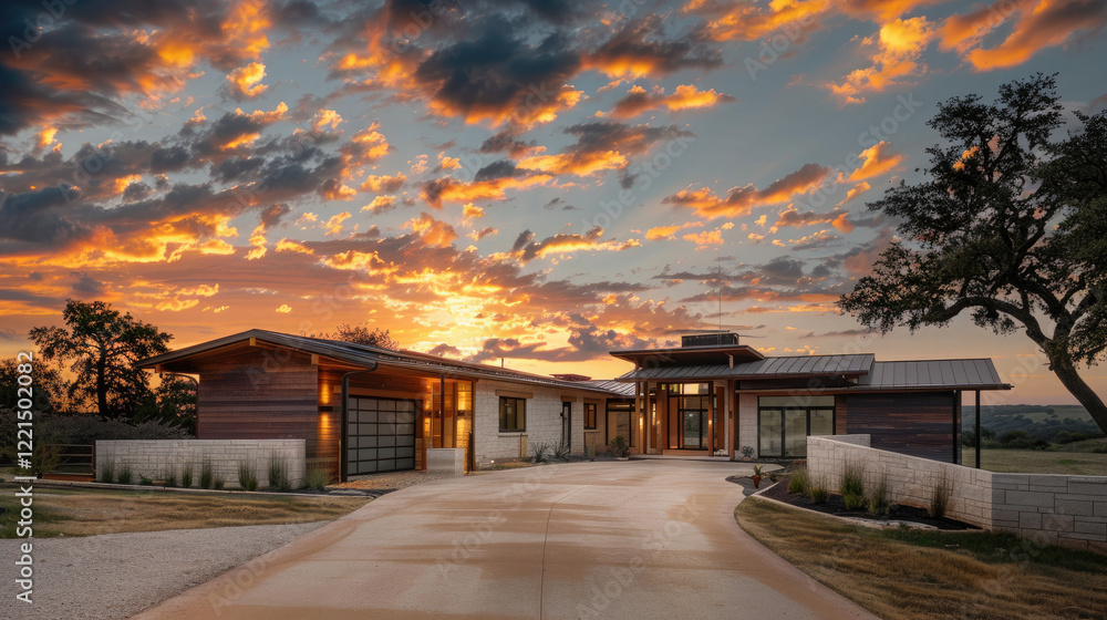 Obraz premium sunset in the city