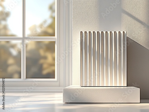 Wallpaper Mural Modern ribbed panel displayed indoors, sunlight Torontodigital.ca