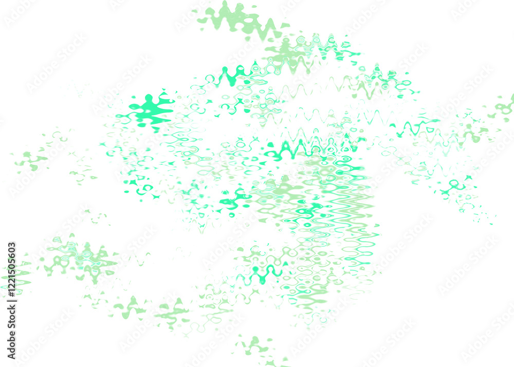 An abstract transparent psychedelic wavy liquid splatter design element overlay.