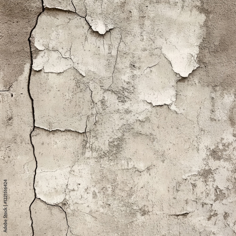 Obraz premium Weathered Grey Fade: Vintage-Inspired Marble Texture with Cracked Stone Aesthetic