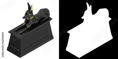 Fotografia 3D rendering illustration of an Anubis shrine