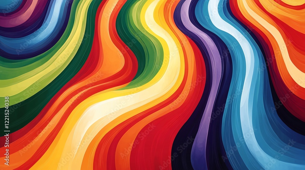 Abstract colorful wavy stripes background. Abstract colorful wavy stripes background.