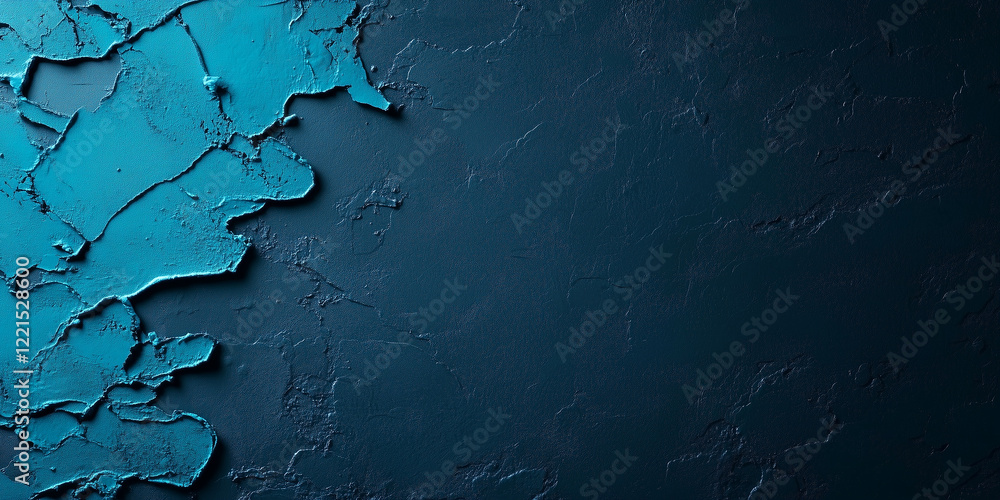 Visual textured surface showcasing blue and dark tones with intricate patterns and peeling effects Visual textured surface showcasing blue and dark tones with intricate patterns and peeling effects