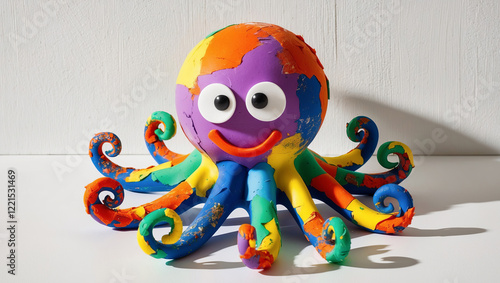 Colorful octopus sculpture represents global awareness and creativity in art for children