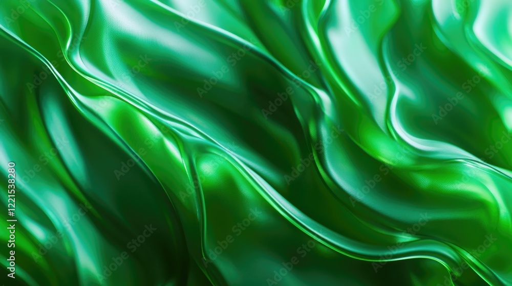 A close-up view of a vibrant green fabric with texture and pattern visible A close-up view of a vibrant green fabric with texture and pattern visible