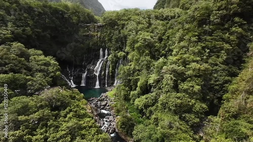 Cascade grand galet at langevin, reunion island, mascarene islands photo