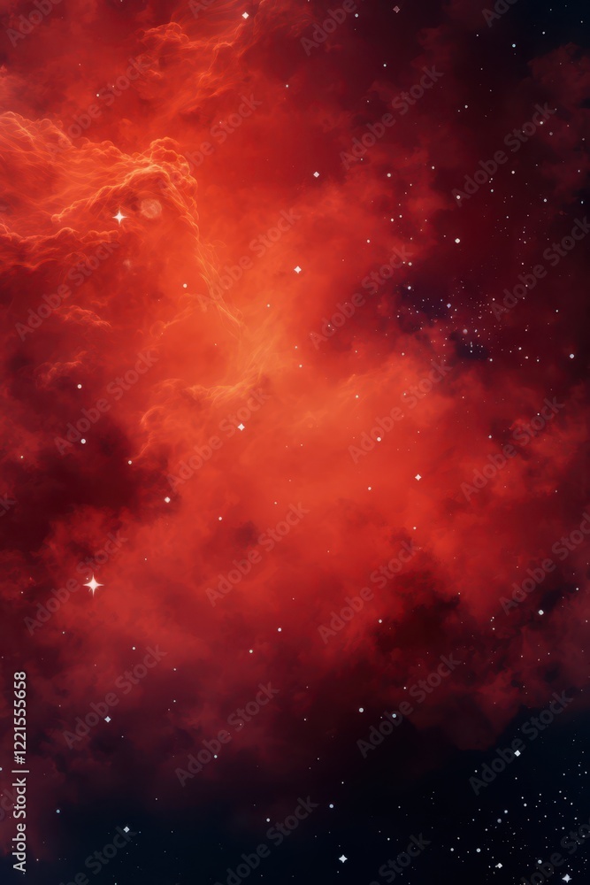 Fototapeta premium red space background for poster, stars