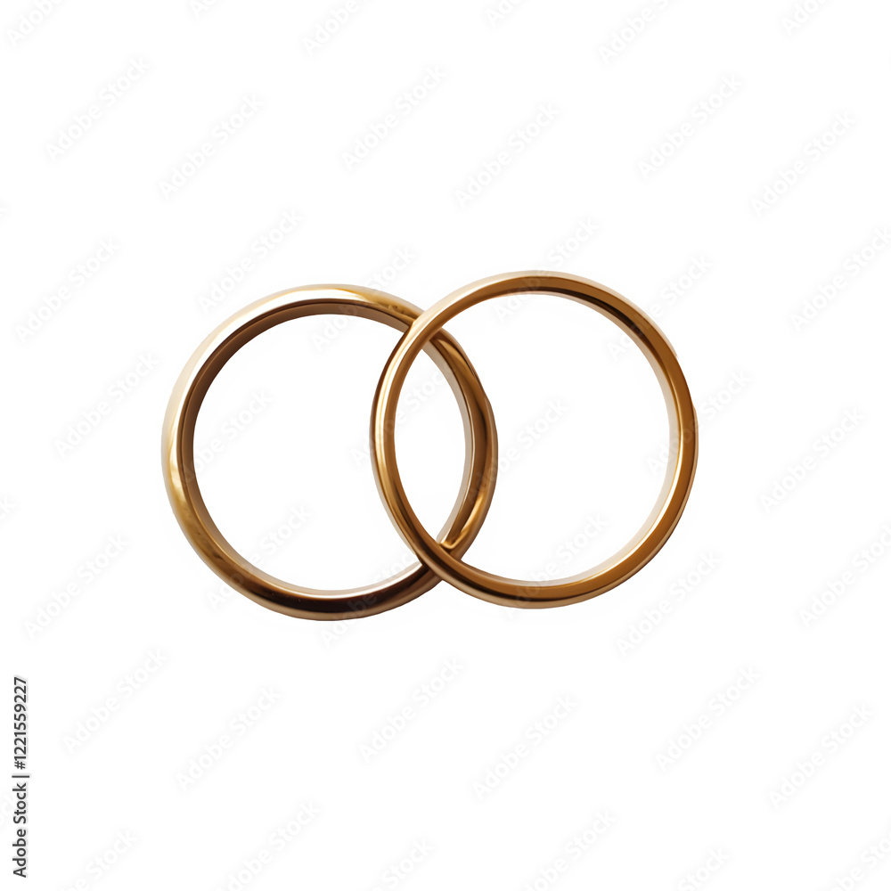 pair of two simple wedding rings on transparent background pair of two simple wedding rings on transparent background