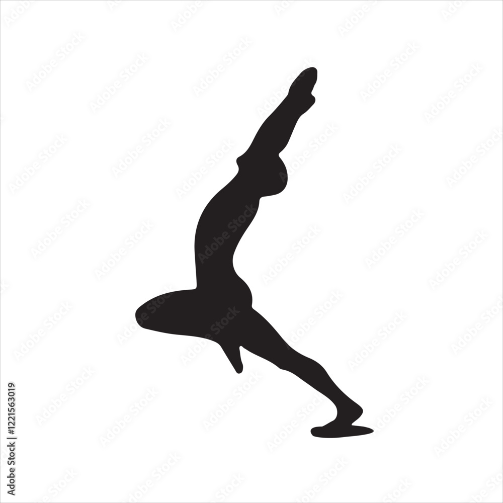 Yoga silhouettes vector style with white background Yoga silhouettes vector style with white background