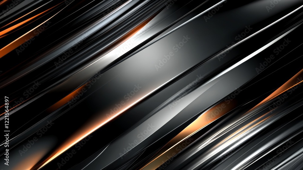 Fototapeta premium Abstract Modern Graphic Design with Dynamic Lines and Metallic Colors