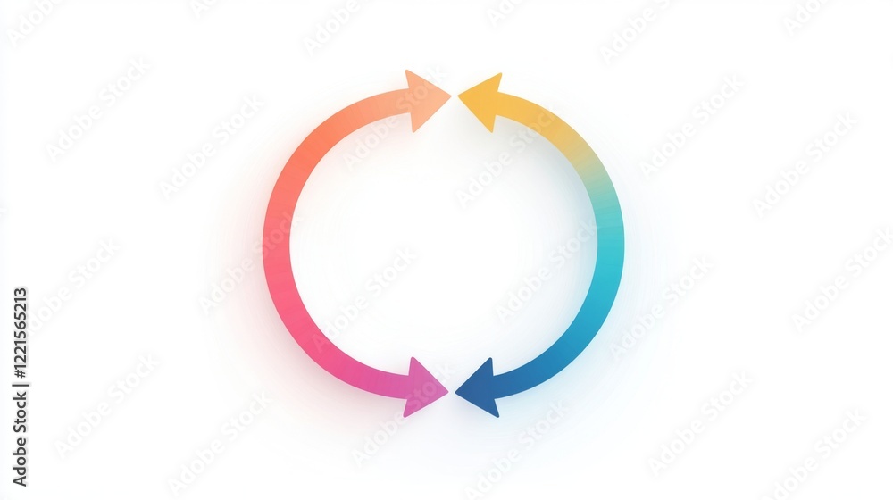 Vibrant Gradient Circle Arrows Graphic Design Vibrant Gradient Circle Arrows Graphic Design