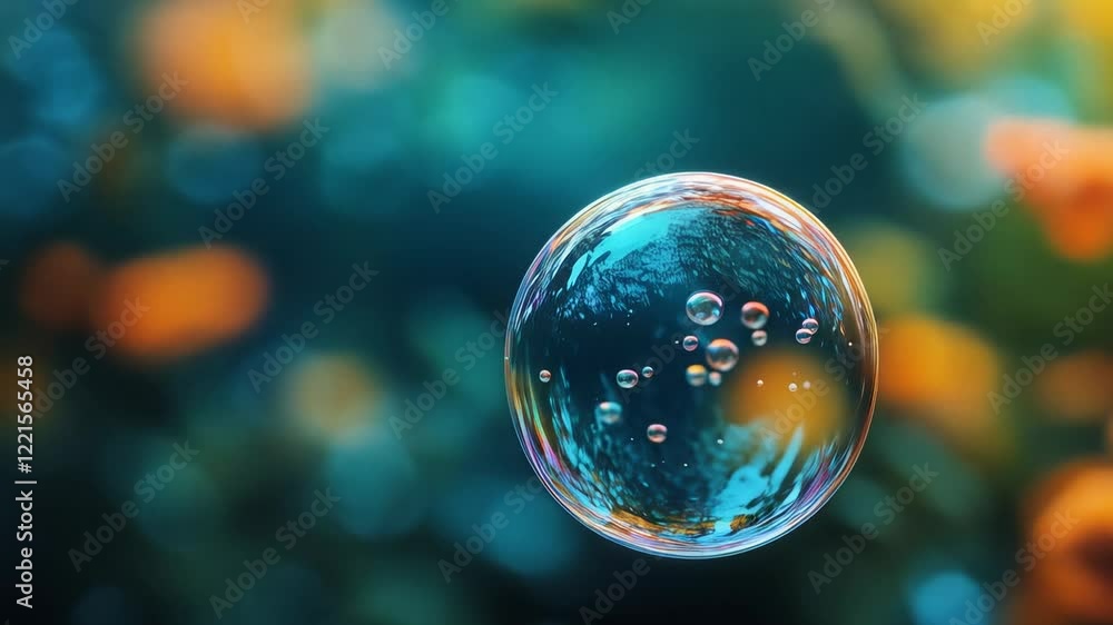 A Captivating Bubble Surrounded by Vibrant Underwater Flora A Captivating Bubble Surrounded by Vibrant Underwater Flora