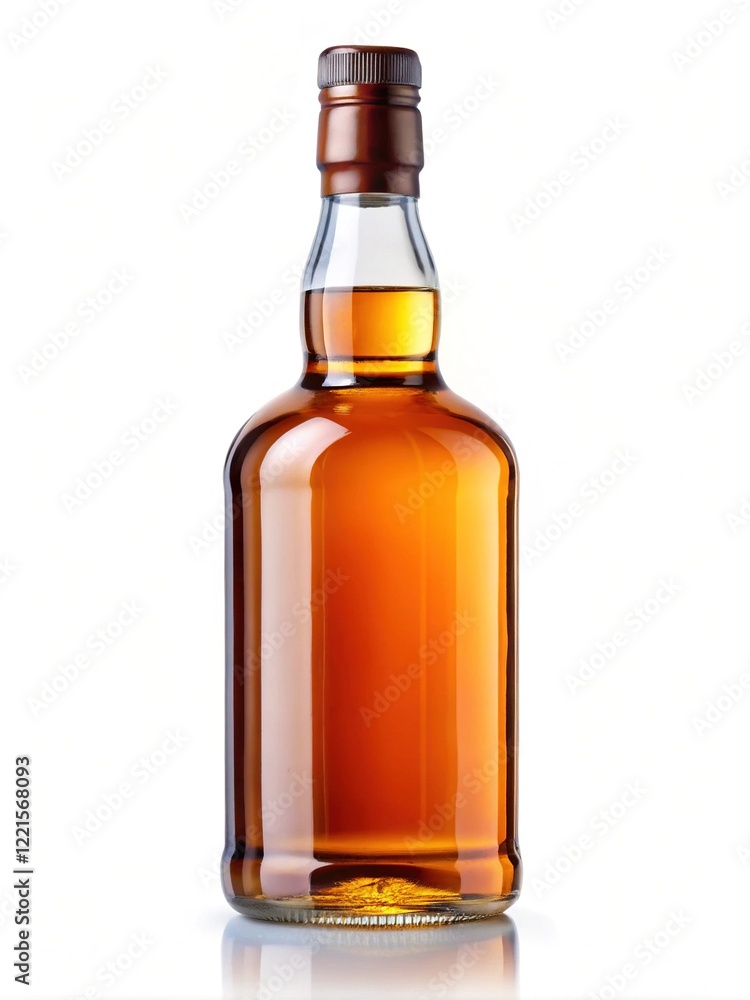 Single Bottle of Whiskey with Amber Liquid - A single bottle of whiskey featuring an amber-colored spirit inside, showcasing elegant and premium design.
Single Bottle of Whiskey with Amber Liquid - A single bottle of whiskey featuring an amber-colored spirit inside, showcasing elegant and premium design.