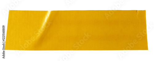 Fotografie Adhesive tape, yellow duct repair isolated on white background, with clipping pa