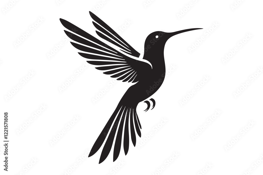 Fototapeta premium Humming bird silhouette