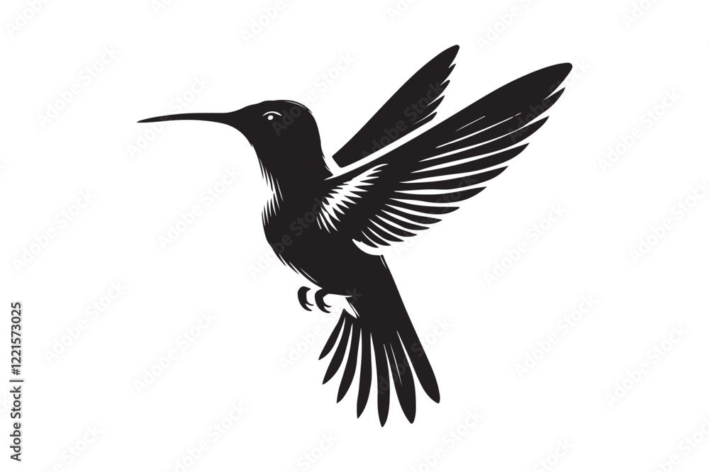 Obraz premium Humming bird silhouette