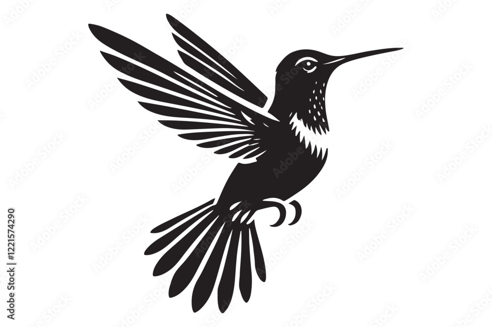Humming bird silhouette Humming bird silhouette