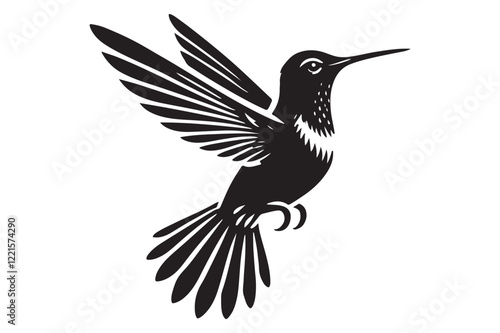 Humming bird silhouette