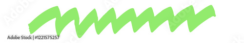 Vibrant green highlighter scribble underline