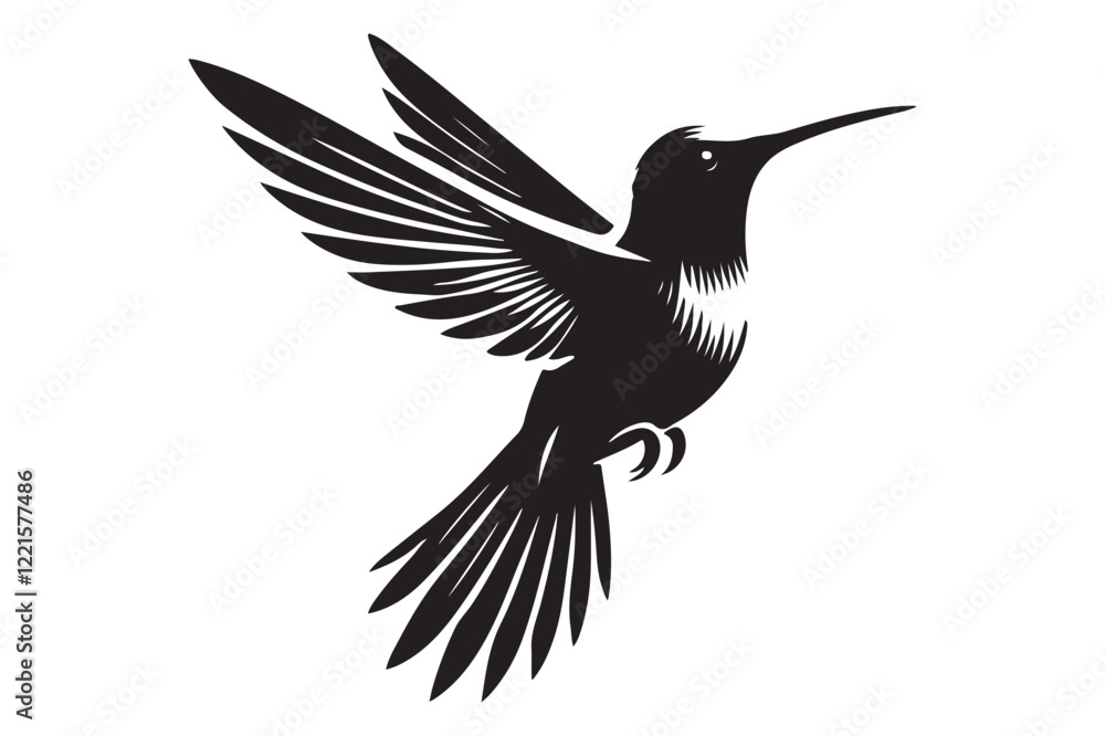 Humming bird silhouette Humming bird silhouette