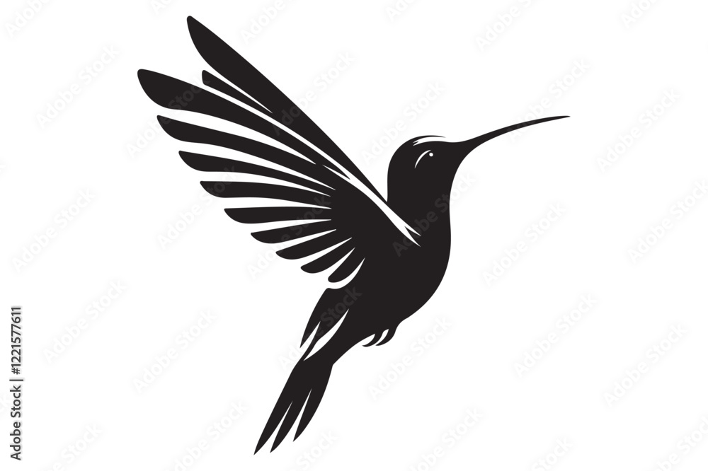 Obraz premium Humming bird silhouette