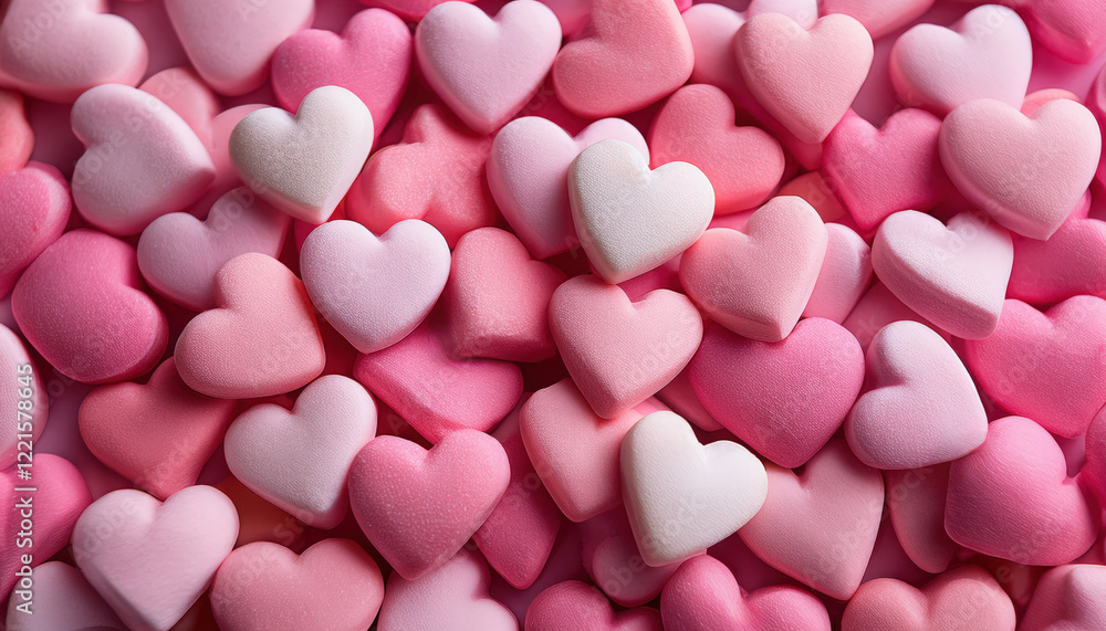 Background of white and pink heart-shaped cookies, Valentine's Day concept. Background of white and pink heart-shaped cookies, Valentine's Day concept.