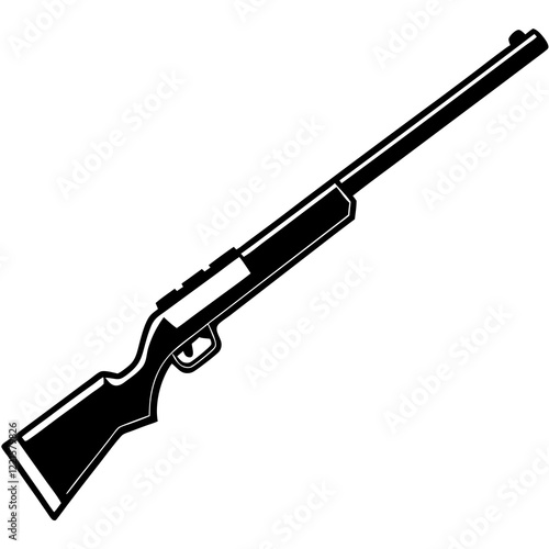 vector illustration of a rifle