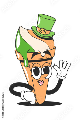 Ice-cream Patrick day treat character