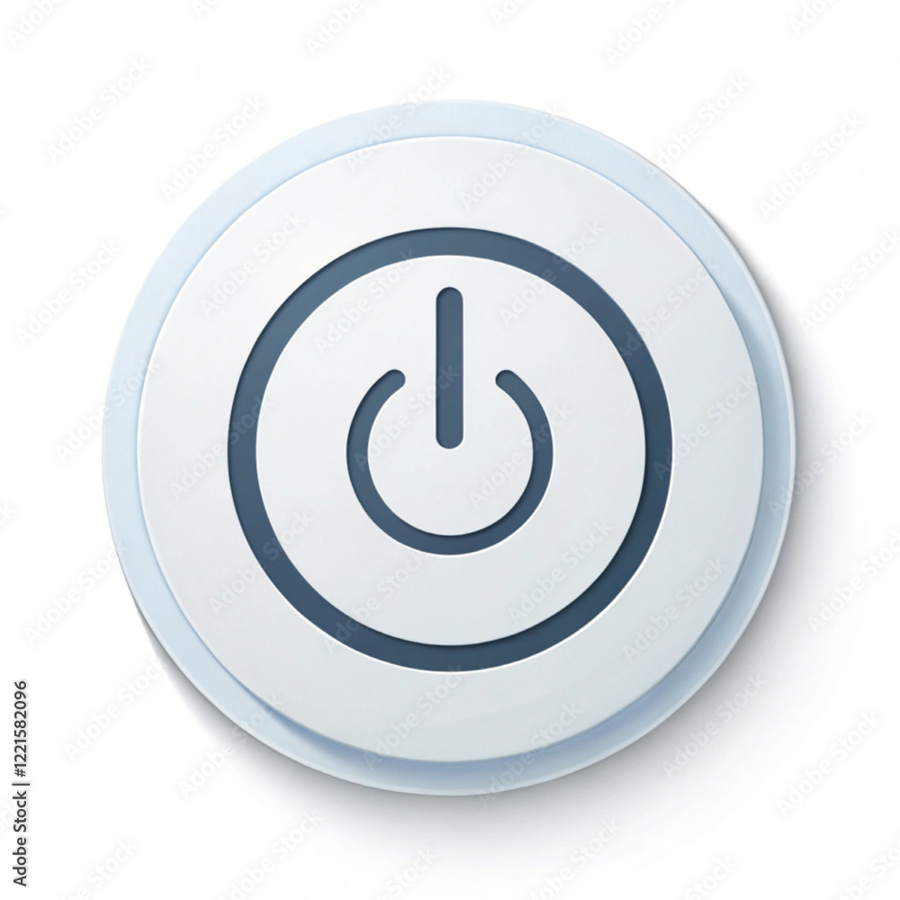Power button icon isolated on a white background. Vector illustration. Power button icon isolated on a white background. Vector illustration.