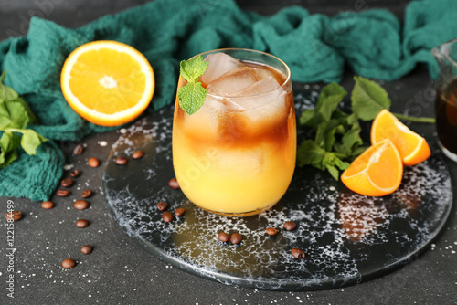 Refreshing iced coffee with...