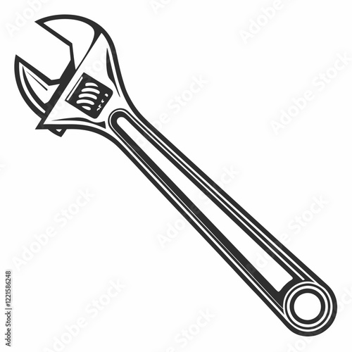 wrench isolated on white